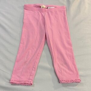 H&M - Kids Soft Pink Cotton Leggings/pants with ruffle hem details